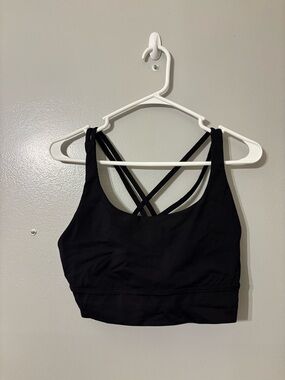 Lululemon black energy bra size 12